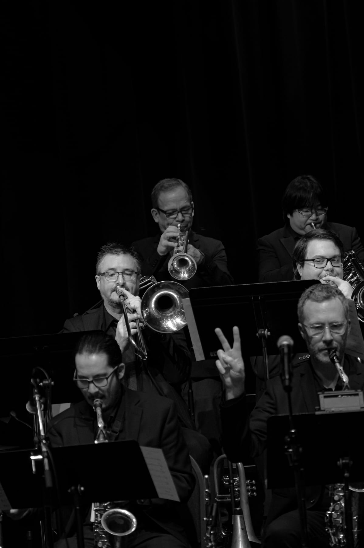 James Danderfer signaling Vancouver Jazz Orchestra