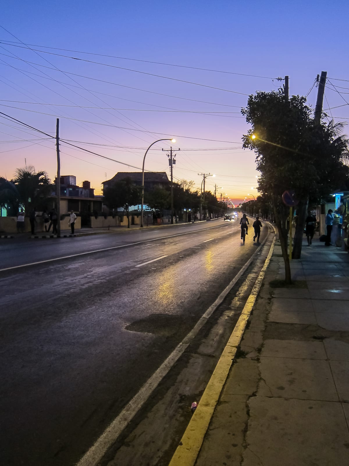 Cuban street at magic hour