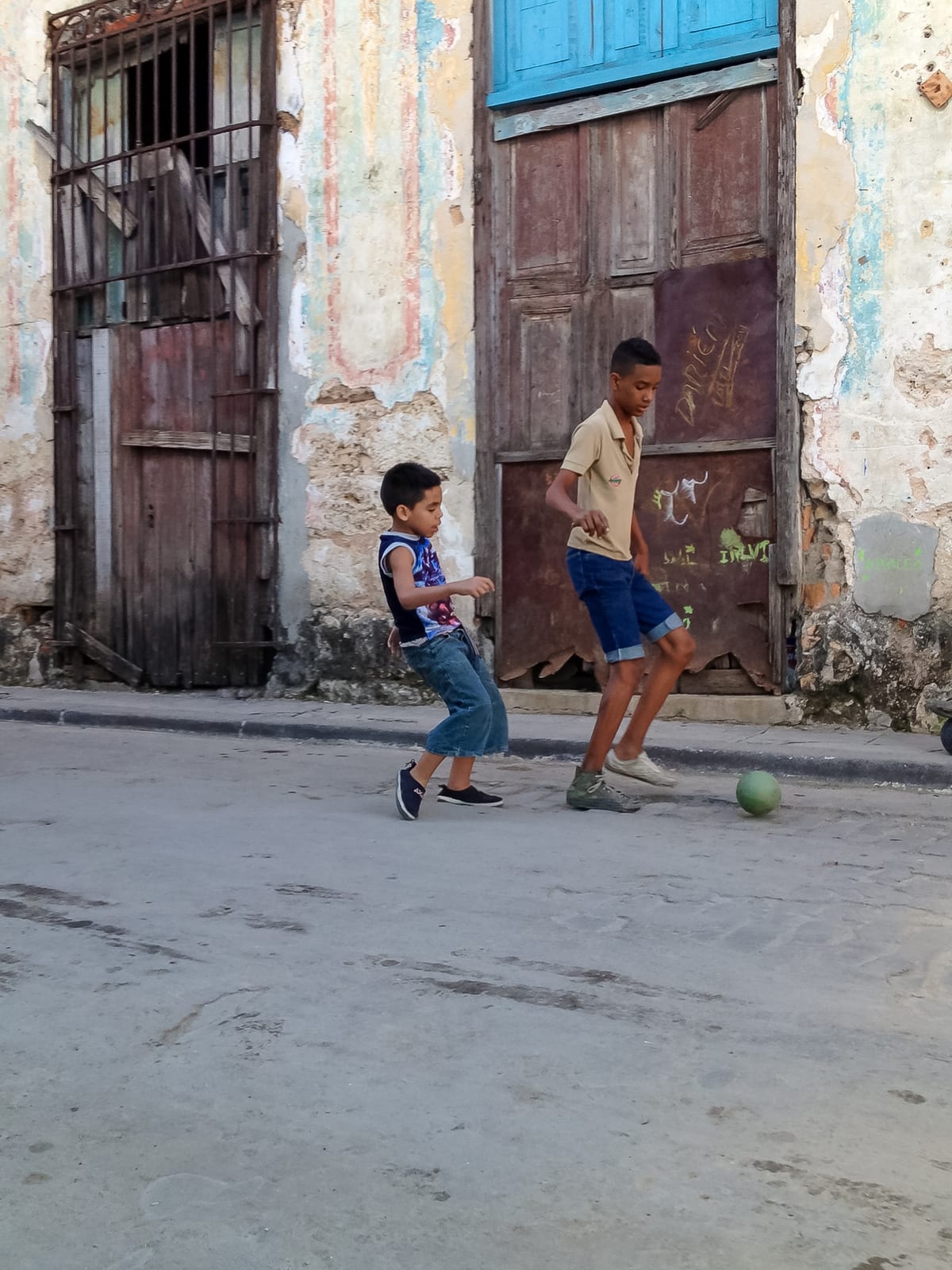 Soccer in the streets of Havana