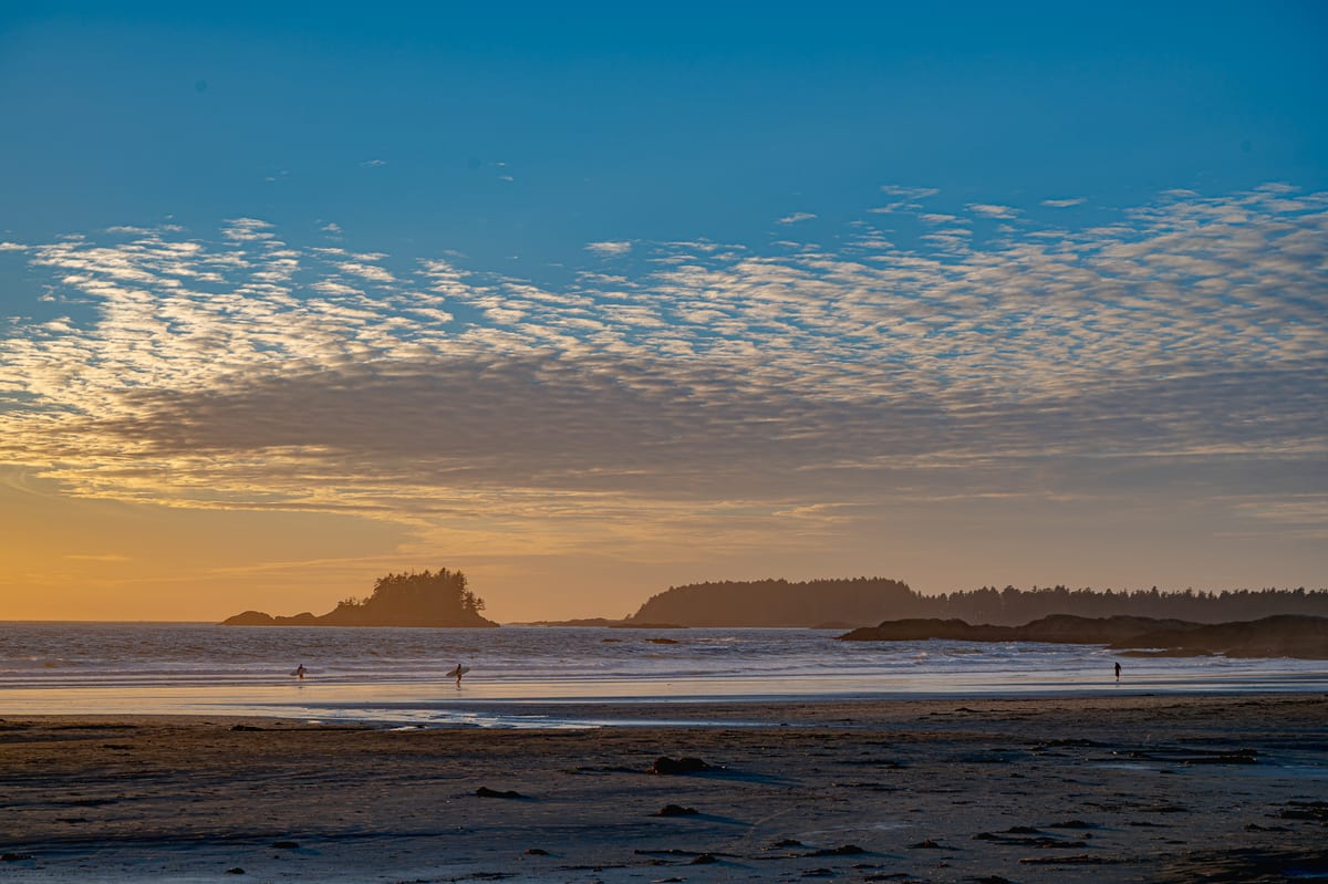 Sunset over Chesterman Beach